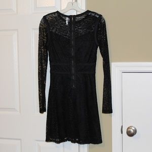 Black Lace A-Line Dress